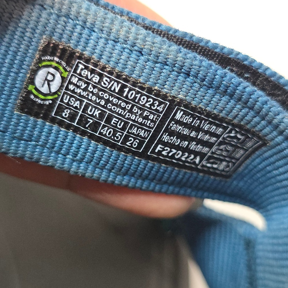 Teva S/N 1019234 Sport Sandals Unisex‎ Sz 8 Teal GreenBlackBrown Outdoors Hiking - Picture 3 of 16